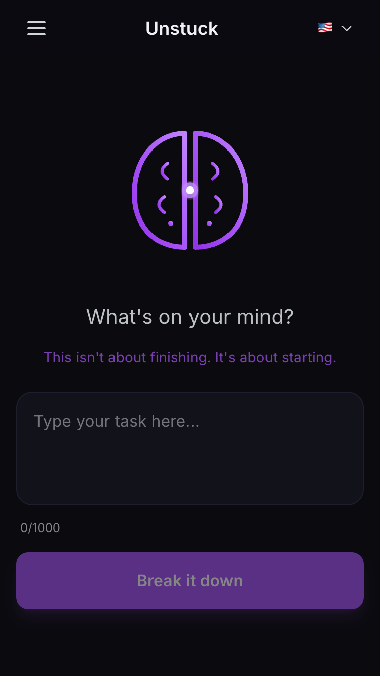 Unstuck app screenshot 1