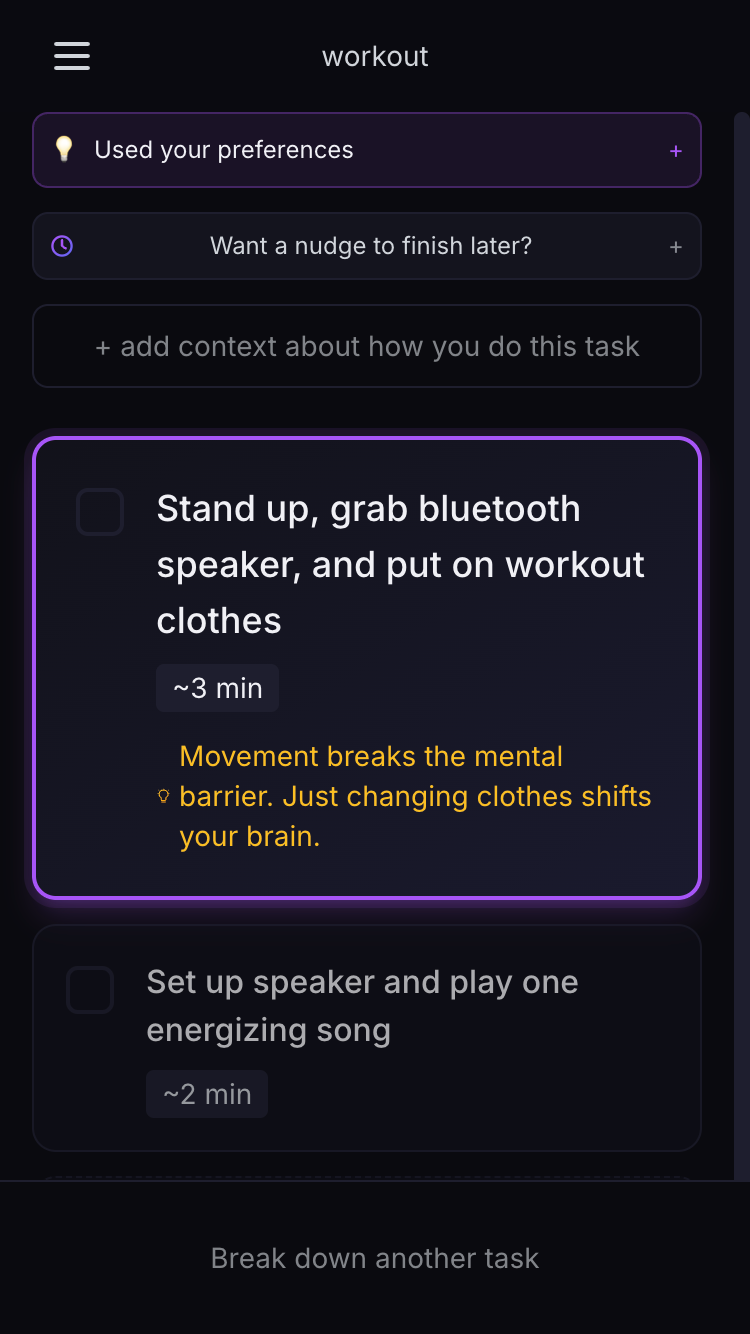 Unstuck app screenshot 2